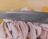 Foto del paso 1 de la receta Espagueti al freddo con pollo, bacon y pan de ajo a mi manera😋