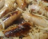 A picture of step 5 of Beer Brats and Cabbage.