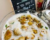 A picture of step 9 of Special dahi bara chat street style.