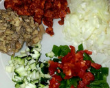 Foto del paso 1 de la receta: Lasaña de calabacín con chorizo y champiñones