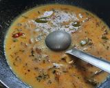 A picture of step 9 of Jowar Bhakri and pithla.