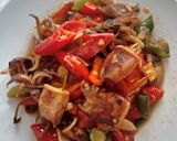 Foto langkah ke 5 dari resep Cumi Asin Pedas.