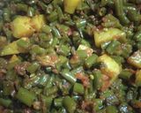 A picture of step 5 of Beans aloo bhaji.