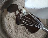 A picture of step 3 of Easy Eggless whole wheat chocolate cake.