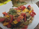 Ensalada templada de verduras asadas