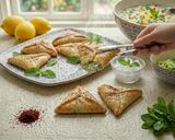صورة لخطوة 8 من وصفة مثلثات الانتعاش (Crunchy Zesty Triangles) ☀️ سناك صيفي "اختراع" في 10 دقائق!