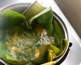 Banana leaf Green onion omelet recipe step 4 photo