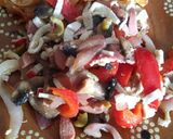 Foto del paso 3 de la receta: Alambre de salchicha y surimi 🍲