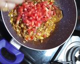 A picture of step 3 of Paneer Bhurji.