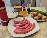 Foto del paso 1 de la receta Salteado de salchichas con calabacín y champiñones