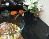 A picture of step 2 of Healthy moong sprouts chaat.