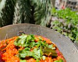 A picture of step 9 of Dahi Bhindi.