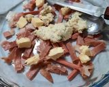Foto del paso 2 de la receta: Tirabuzones (fideos con panceta y queso azul)