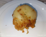 Foto del paso 5 de la receta: Bomba de patata rellena, con suquet de langostinos