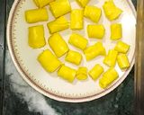 A picture of step 5 of Khandvi.
