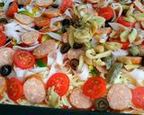 Pas rețetă Pizza mixtă (o gustare la pachet grozavă) 2 fotografie