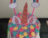 Foto langkah ke 9 dari resep Unicorn Birthday Cake Base Rainbow Cake.