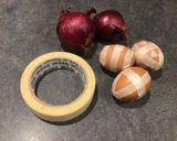 A picture of step 1 of Easter eggs (not chocolate but real boiled egg!).