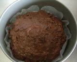 A picture of step 4 of Snow Mountain Chocolate Cake.