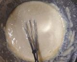 A picture of step 3 of Chicken Ramen Okonomiyaki with Ankake Sauce.