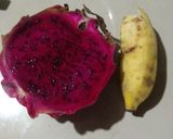 Foto langkah ke 1 dari resep Smoothies mix buah naga, pisang & jeruk nipis (Less sugar).