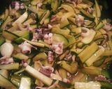 A picture of step 4 of Sauteed Squid and Zucchini with Anchovies.