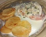 Foto del paso 3 de la receta: Arrollado de pollo con papas españolas y salsa de hongos