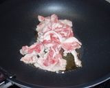 A picture of step 2 of Garlic Scapes and Pork Belly Fried in Oyster Sauce.