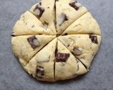 A picture of step 6 of Chocolate Scones Made with Pancake Mix.