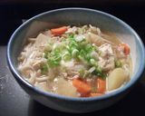 A picture of step 6 of Veggie Packed Pork Miso Soup.