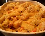A picture of step 7 of Sunshine's chicken,ziti casserole.