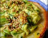A picture of step 6 of Chikuwa and Sakura-Ebi Shrimp Curry Mayo Toast.