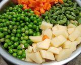 A picture of step 1 of Mixed Veggie Paneer Sabzi.