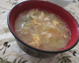 A picture of step 4 of Chinese Cabbage & Egg Miso Soup With Bonito Flakes.