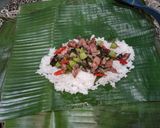 Foto langkah ke 8 dari resep Nasi Bakar Cumi Asin Kemangi a la Yoiko's.