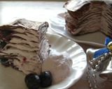 A picture of step 9 of Fresh Berry and Chocolate Crepe Cake.
