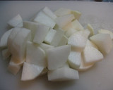 A picture of step 1 of Daikon Radish and Pork Belly Curry Rice.