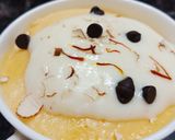 A picture of step 5 of Kesar badam mug cakes with shrikhand frosting.