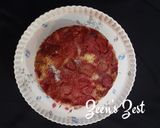 A picture of step 6 of Upside Down Strawberry Cake.