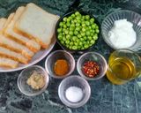 A picture of step 1 of Crispy Hare Matar Kabab.