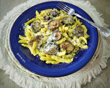 Foto del paso 5 de la receta: Spätzli con shiitake, guacamole y pecorino