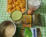 Foto langkah ke 1 dari resep Roti Kukus Matcha Kacang Hijau Nangka.