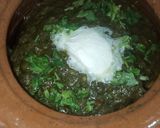 A picture of step 11 of Sarson Ka saag chicken.