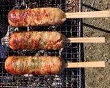 A picture of step 6 of BBQ Pork and Rice Rolls.