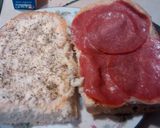 A picture of step 7 of Cody's Spicy Chipotle Italian Sandwich.