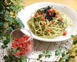 A picture of step 7 of Ume and Shiso Leaf Genovese Pasta.