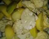 A picture of step 1 of Aloo gobhi salan.