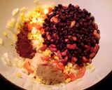 A picture of step 3 of Rainbow beans over rice.