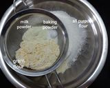 A picture of step 1 of Besan coconut cookies.