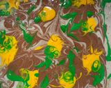 Gambar langkah 10 resipi Kek Marble Blueberry Coklat.